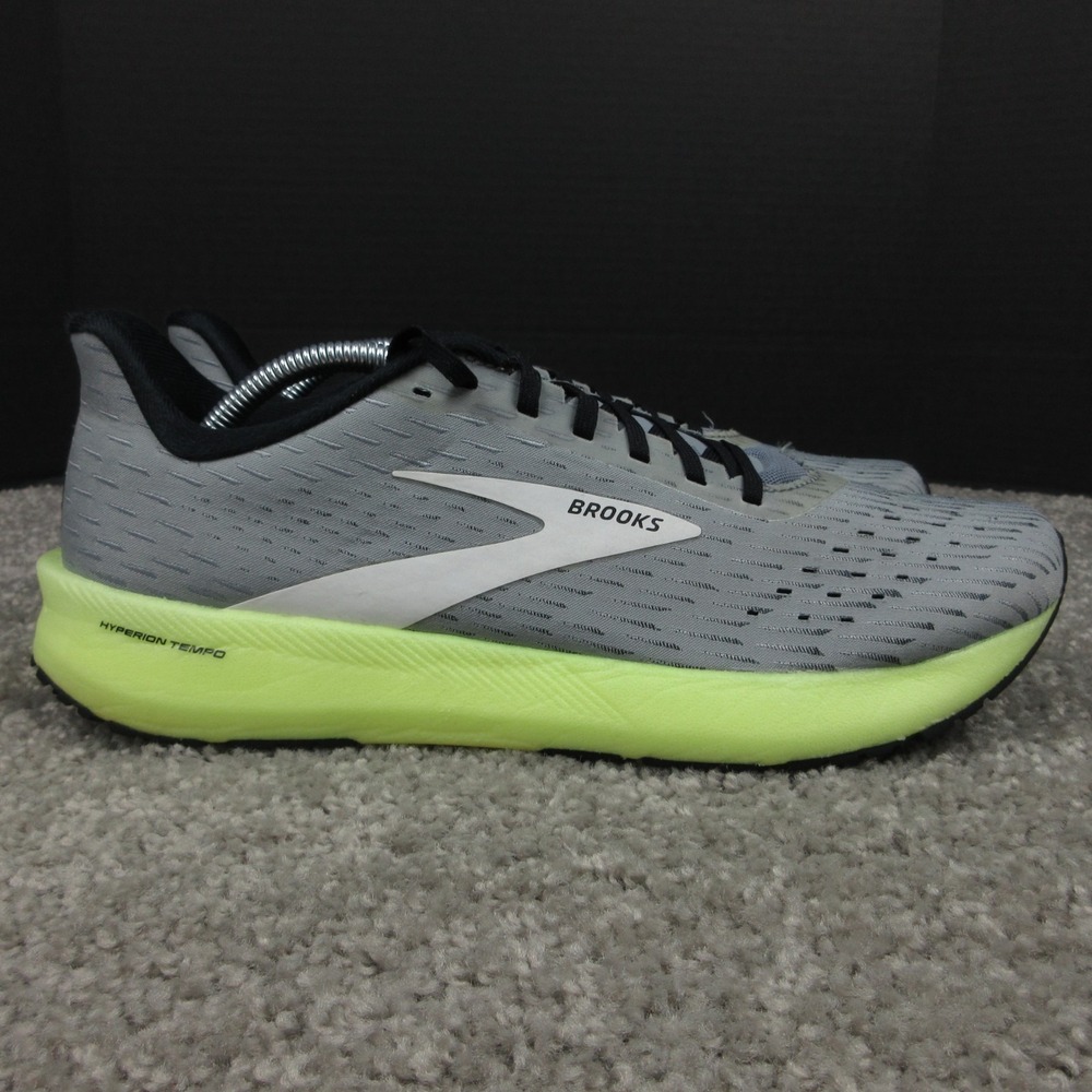 Brooks Sneakers Mens Size 11.5 US Gray Green Hyperion Tempo Run Shoes‎ Trainers